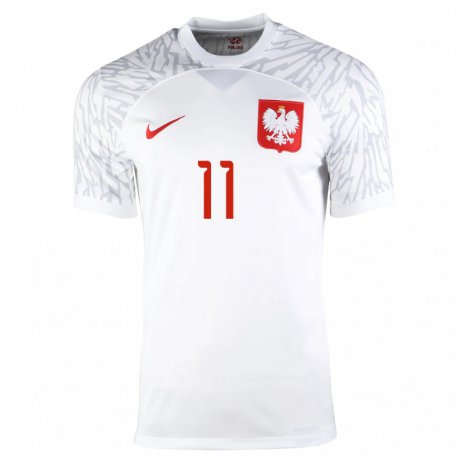 Kandiny Miesten Puolan Ewelina Kamczyk #11 Valkoinen Kotipaita 22-24 Lyhythihainen Paita T-paita