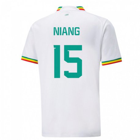 Kandiny Miesten Senegalin Jeanne Niang #15 Valkoinen Kotipaita 22-24 Lyhythihainen Paita T-paita