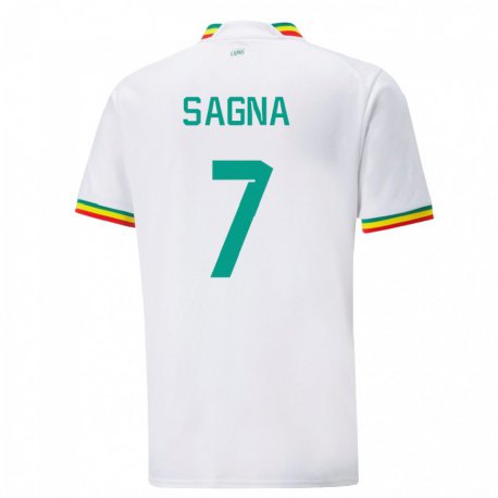 Kandiny Miesten Senegalin Amadou Sagna #7 Valkoinen Kotipaita 22-24 Lyhythihainen Paita T-paita