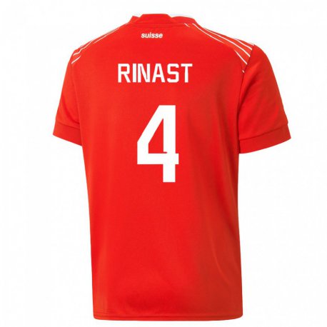 Kandiny Miesten Sveitsin Rachel Rinast #4 Punainen Kotipaita 22-24 Lyhythihainen Paita T-paita