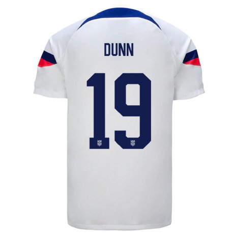 Kandiny Miesten Yhdysvaltain Crystal Dunn #19 Valkoinen Kotipaita 22-24 Lyhythihainen Paita T-paita
