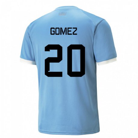 Kandiny Miesten Uruguayn Luciana Gomez #20 Sininen Kotipaita 22-24 Lyhythihainen Paita T-paita