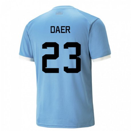Kandiny Miesten Uruguayn Zulma Daer #23 Sininen Kotipaita 22-24 Lyhythihainen Paita T-paita