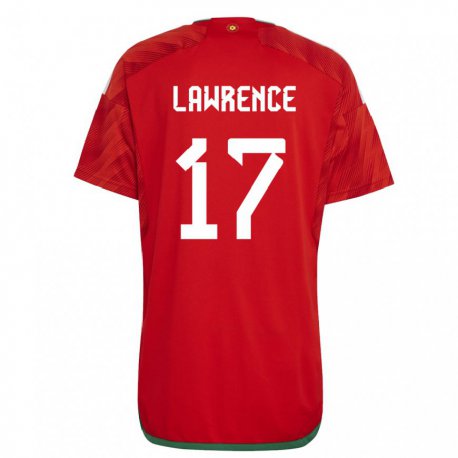Kandiny Miesten Walesin Nadia Lawrence #17 Punainen Kotipaita 22-24 Lyhythihainen Paita T-paita
