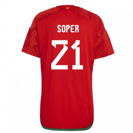 Kandiny Miesten Walesin Poppy Soper #21 Punainen Kotipaita 22-24 Lyhythihainen Paita T-paita