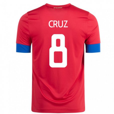 Kandiny Miesten Costa Rican Daniela Cruz #8 Punainen Kotipaita 22-24 Lyhythihainen Paita T-paita