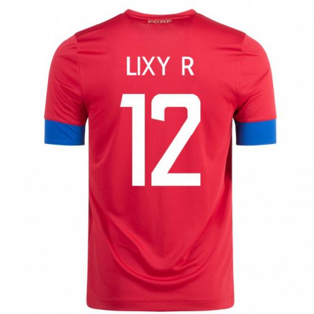 Kandiny Miesten Costa Rican Lixy Rodriguez #12 Punainen Kotipaita 22-24 Lyhythihainen Paita T-paita