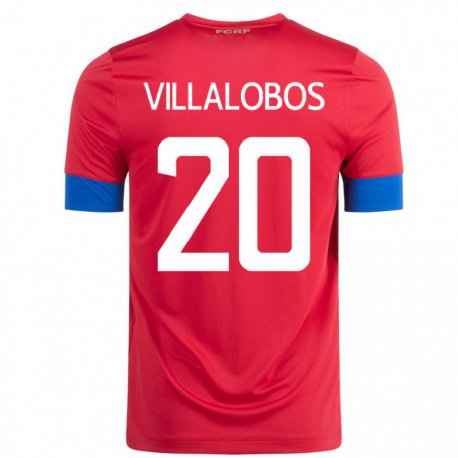 Kandiny Miesten Costa Rican Fabiola Villalobos #20 Punainen Kotipaita 22-24 Lyhythihainen Paita T-paita