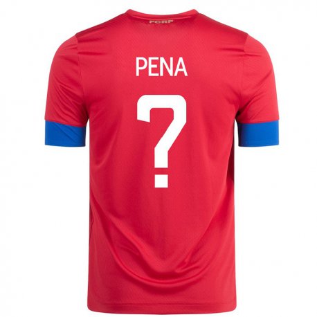 Kandiny Miesten Costa Rican Randy Pena #0 Punainen Kotipaita 22-24 Lyhythihainen Paita T-paita