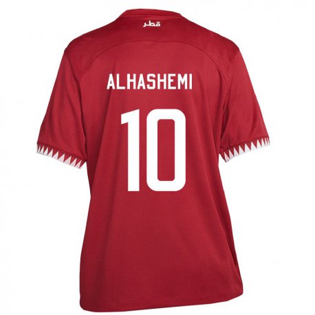 Kandiny Miesten Qatarin Suaad Alhashemi #10 Kastanjanruskea Kotipaita 22-24 Lyhythihainen Paita T-paita