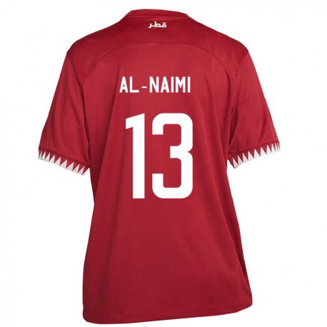 Kandiny Miesten Qatarin Zahra Al Naimi #13 Kastanjanruskea Kotipaita 22-24 Lyhythihainen Paita T-paita