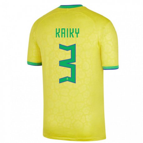 Kandiny Miesten Brasilian Kaiky #3 Keltainen Kotipaita 22-24 Lyhythihainen Paita T-paita