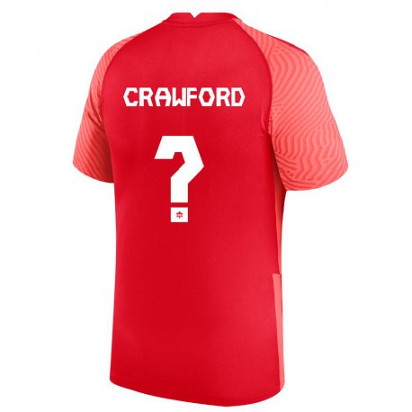 Kandiny Miesten Kanadan Tyler Crawford #0 Punainen Kotipaita 22-24 Lyhythihainen Paita T-paita