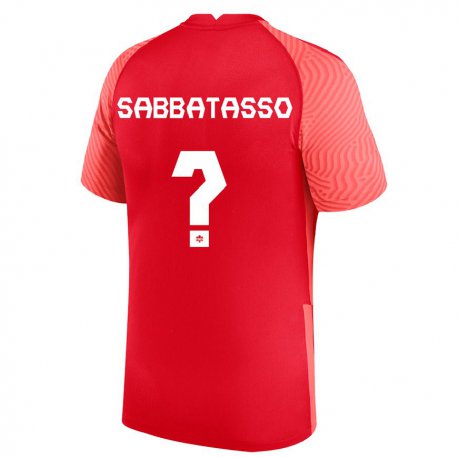 Kandiny Miesten Kanadan Jeronimo Sabbatasso #0 Punainen Kotipaita 22-24 Lyhythihainen Paita T-paita