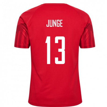 Kandiny Miesten Tanskan Sofie Junge #13 Punainen Kotipaita 22-24 Lyhythihainen Paita T-paita