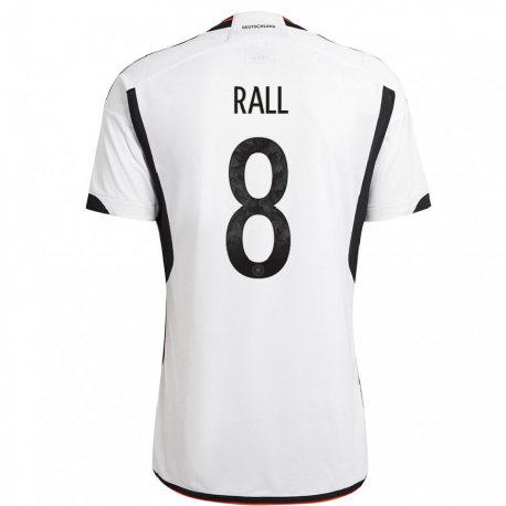 Kandiny Miesten Saksan Maximiliane Rall #8 Valkoinen Musta Kotipaita 22-24 Lyhythihainen Paita T-paita