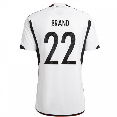 Kandiny Miesten Saksan Jule Brand #22 Valkoinen Musta Kotipaita 22-24 Lyhythihainen Paita T-paita