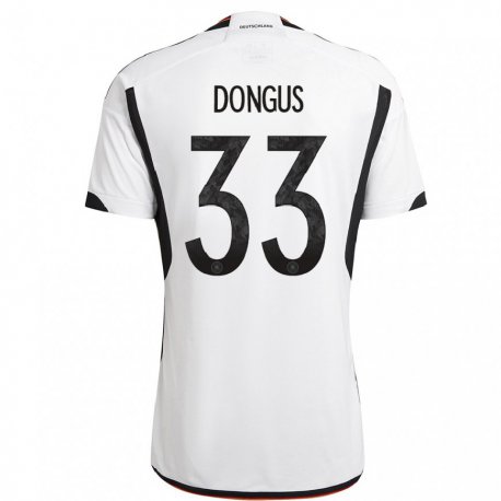 Kandiny Miesten Saksan Fabienne Dongus #33 Valkoinen Musta Kotipaita 22-24 Lyhythihainen Paita T-paita