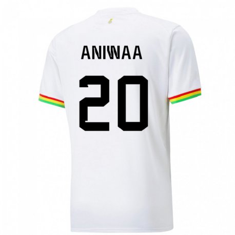 Kandiny Miesten Ghanan Louisa Aniwaa #20 Valkoinen Kotipaita 22-24 Lyhythihainen Paita T-paita
