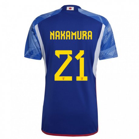 Kandiny Miesten Japanin Jiro Nakamura #21 Kuninkaallisen Sininen Kotipaita 22-24 Lyhythihainen Paita T-paita