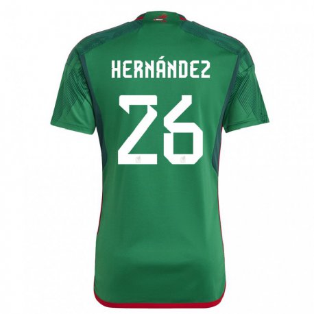 Kandiny Miesten Meksikon Nicolette Hernandez #26 Vihreä Kotipaita 22-24 Lyhythihainen Paita T-paita
