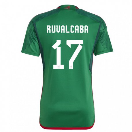 Kandiny Miesten Meksikon Jorge Ruvalcaba #17 Vihreä Kotipaita 22-24 Lyhythihainen Paita T-paita
