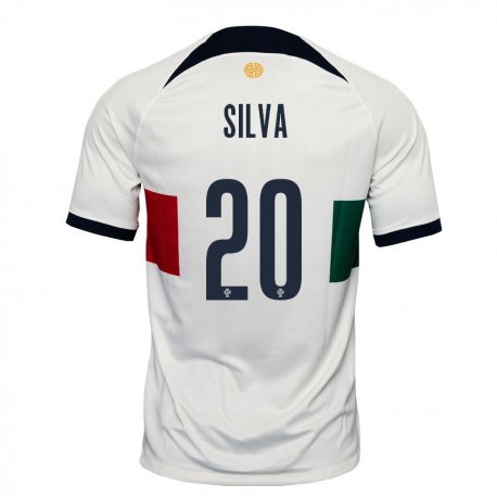 Kandiny Miesten Portugalin Fabio Silva #20 Valkoinen Vieraspaita 22-24 Lyhythihainen Paita T-paita