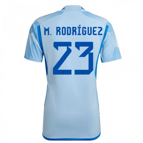 Kandiny Miesten Espanjan Misa Rodriguez #23 Sky Sininen Vieraspaita 22-24 Lyhythihainen Paita T-paita
