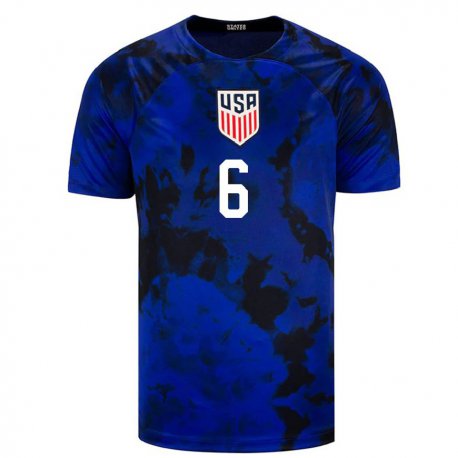 Kandiny Miesten Yhdysvaltain Trinity Rodman #6 Kuninkaallisen Sininen Vieraspaita 22-24 Lyhythihainen Paita T-paita