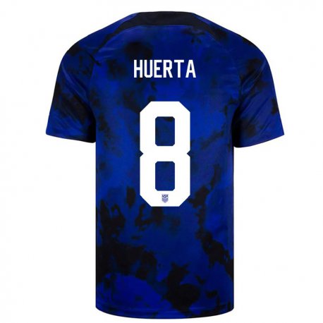 Kandiny Miesten Yhdysvaltain Sofia Huerta #8 Kuninkaallisen Sininen Vieraspaita 22-24 Lyhythihainen Paita T-paita