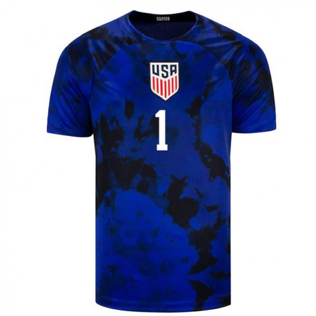 Kandiny Miesten Yhdysvaltain Alexander Borto #1 Kuninkaallisen Sininen Vieraspaita 22-24 Lyhythihainen Paita T-paita