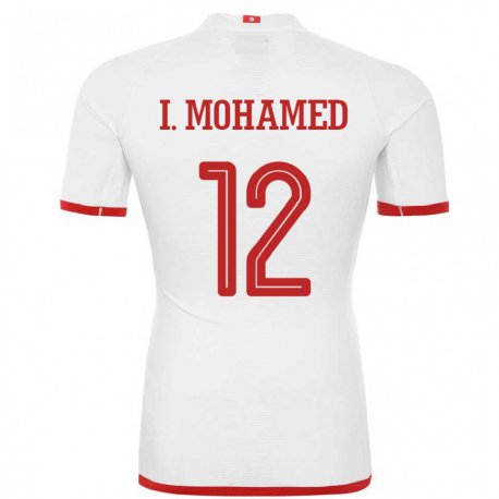 Kandiny Miesten Tunisian Ibtissem Ben Mohamed #12 Valkoinen Vieraspaita 22-24 Lyhythihainen Paita T-paita
