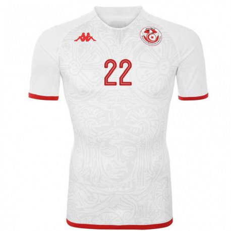 Kandiny Miesten Tunisian Najla Harrathi #22 Valkoinen Vieraspaita 22-24 Lyhythihainen Paita T-paita
