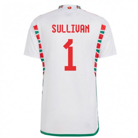 Kandiny Miesten Walesin Laura O Sullivan #1 Valkoinen Vieraspaita 22-24 Lyhythihainen Paita T-paita