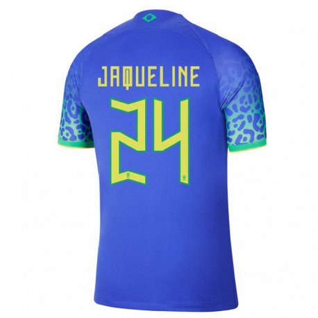 Kandiny Miesten Brasilian Jaqueline #24 Sininen Vieraspaita 22-24 Lyhythihainen Paita T-paita