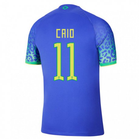 Kandiny Miesten Brasilian Caio #11 Sininen Vieraspaita 22-24 Lyhythihainen Paita T-paita