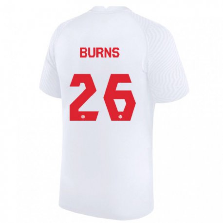 Kandiny Miesten Kanadan Zoe Burns #26 Valkoinen Vieraspaita 22-24 Lyhythihainen Paita T-paita