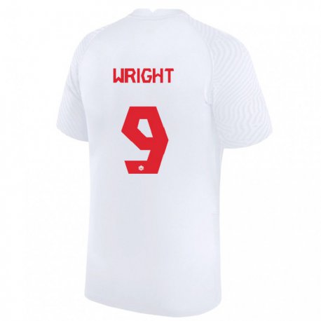 Kandiny Miesten Kanadan Lowell Wright #9 Valkoinen Vieraspaita 22-24 Lyhythihainen Paita T-paita