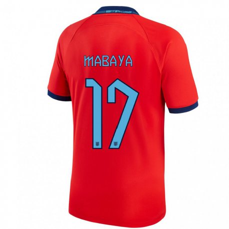 Kandiny Miesten Englannin Isaac Mabaya #17 Punainen Vieraspaita 22-24 Lyhythihainen Paita T-paita