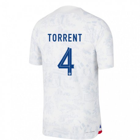 Kandiny Miesten Ranskan Marion Torrent #4 Valkoinen Sininen Vieraspaita 22-24 Lyhythihainen Paita T-paita