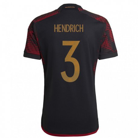 Kandiny Miesten Saksan Kathrin Hendrich #3 Musta Kastanjanruskea Vieraspaita 22-24 Lyhythihainen Paita T-paita