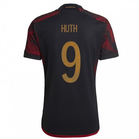 Kandiny Miesten Saksan Svenja Huth #9 Musta Kastanjanruskea Vieraspaita 22-24 Lyhythihainen Paita T-paita