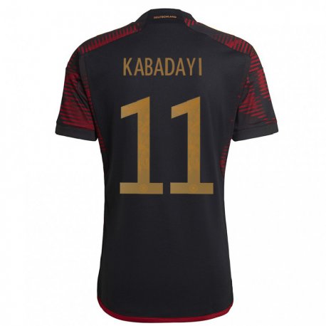 Kandiny Miesten Saksan Yusuf Kabadayi #11 Musta Kastanjanruskea Vieraspaita 22-24 Lyhythihainen Paita T-paita