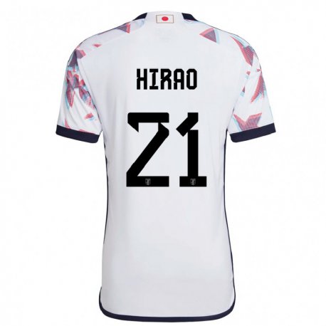 Kandiny Miesten Japanin Chika Hirao #21 Valkoinen Vieraspaita 22-24 Lyhythihainen Paita T-paita