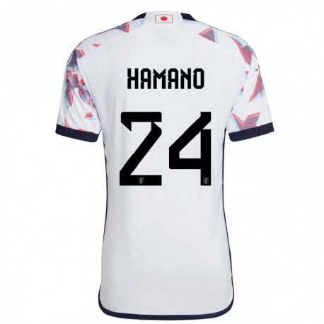 Kandiny Miesten Japanin Maika Hamano #24 Valkoinen Vieraspaita 22-24 Lyhythihainen Paita T-paita