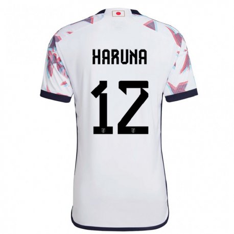 Kandiny Miesten Japanin Ryusei Haruna #12 Valkoinen Vieraspaita 22-24 Lyhythihainen Paita T-paita