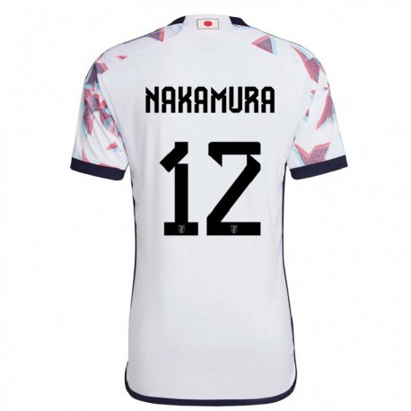 Kandiny Miesten Japanin Keisuke Nakamura #12 Valkoinen Vieraspaita 22-24 Lyhythihainen Paita T-paita
