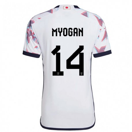 Kandiny Miesten Japanin Toya Myogan #14 Valkoinen Vieraspaita 22-24 Lyhythihainen Paita T-paita