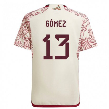 Kandiny Miesten Meksikon Diego Gomez #13 Ihme Valkoinen Punainen Vieraspaita 22-24 Lyhythihainen Paita T-paita