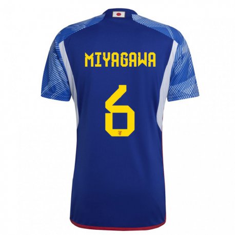 Kandiny Naisten Japanin Asato Miyagawa #6 Kuninkaallisen Sininen Kotipaita 22-24 Lyhythihainen Paita T-paita